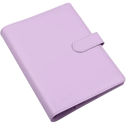 Raccoglitore Ad Anelli In Pelle - ZSWQ Agenda Ricaricabile A5 con Spirale ad Anelli, copertina in pelle morbida per diario, diario di viaggio, 1pcs(Viola)