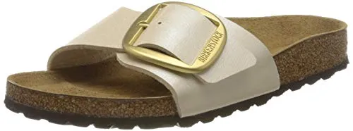 Birkenstock Madrid Big Buckle, Ciabatte Donna, Bianco Perla, 39 EU