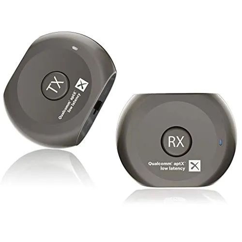 Avantree Lock Set aptX a Bassa LATENZA Trasmettitore e Ricevitore Bluetooth Due in Uno, Pre Connesso, per TV con Cuffie o Altoparlanti, Guardare la Televisione Senza Ritardi Audio