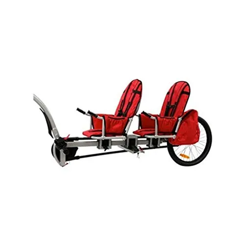 Trailer 20 pollici Air Steel Wheel Twins di bicicletta con rimorchio connettore Bambino for 2Kids, 2 passeggeri Bike Trailer