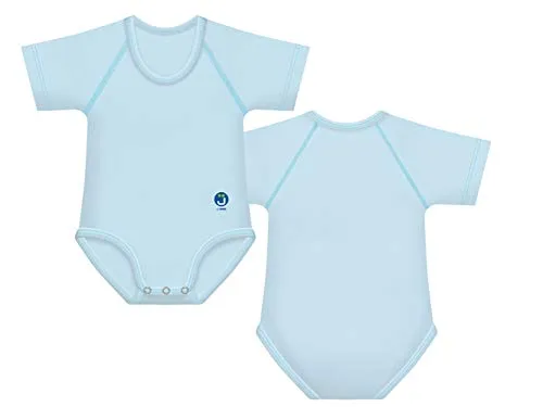 Jbimbi Body MONOTAGLIA per Neonato/Bambino in BIOCOTONE 4SEASON 0-36 Mesi Azzurro