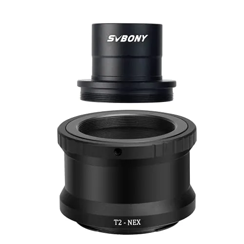 Svbony Adattatore per Fotocamera, Adattatore T, con Adattatore Anello T2-NEX E-Mount Compatibile con Sony NEX Alpha Corpo