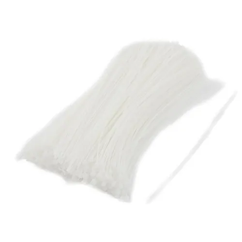 Aexit Fascetta per cavi in ​​nylon con filo metallico bianco da 500 pezzi 0,16 '' x 10 '' ID: 806957