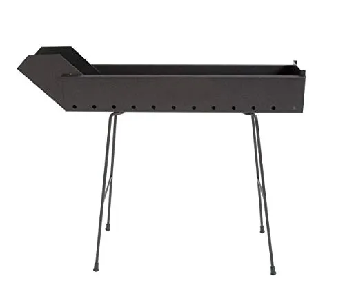 CRUCCOLINI BA13 Barbecue Arrosticini a Carbone, Nero, 71x13x51 cm