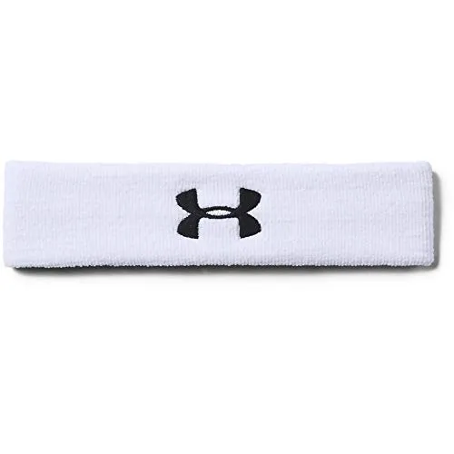 Under Armour, Ua Performance Headband, Fascia, Uomo, Bianco (White/Black 100), Taglia Unica