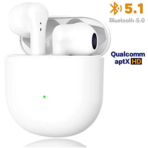 Auricolari Bluetooth [5.1] Auricolari Wireless Cuffie Sportive Riduzione del Rumore Stereo 3D HD Insonorizzato,[60] ore di uso continuo adatte per Apple AirPods/iPhone/Android/Samsung Cuffie In Ear