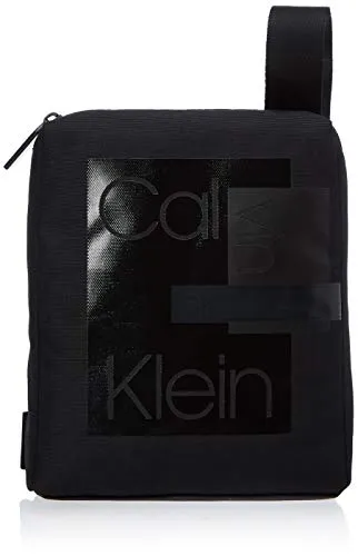 Calvin Klein Layered Cnvrtbl Flat Crossover, Borsa a Tracolla Uomo, Nero (Black), 0.1x0.1x0.1 centimeters (W x H x L)