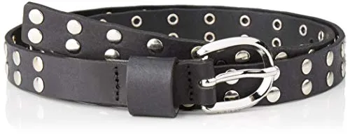 Guess Studded Leather Belt Cintura, Nero, L Donna