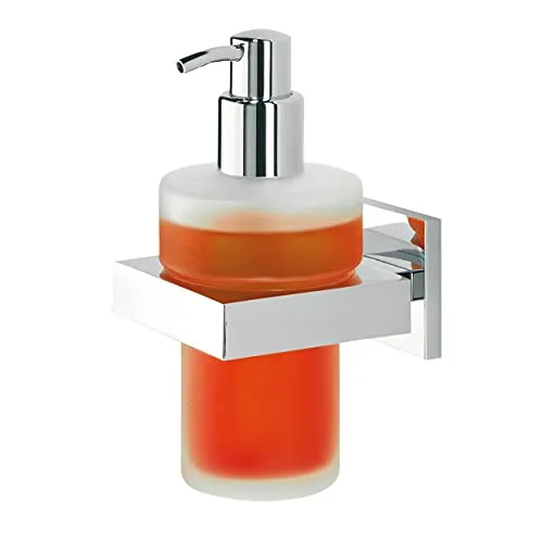 Tiger Items Dispenser per Sapone Liquido, Acciaio Inox, Vetro, Cromato, 8 x 16 x 10,5 cm