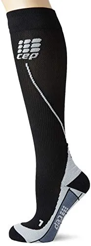CEP Donna Progressive + Compression 2.0 Calze da Corsa, Donna, Strumpf Progressive+ Run Socks 2.0, Black/Grey, II