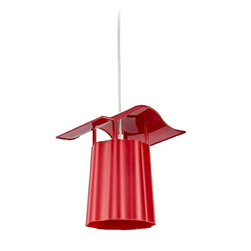 Homemania ASZ.0831 Lampada a Sospensione Tree Lantern Rosso in Polistirene Cristallo, 22 x 19 x 70 cm