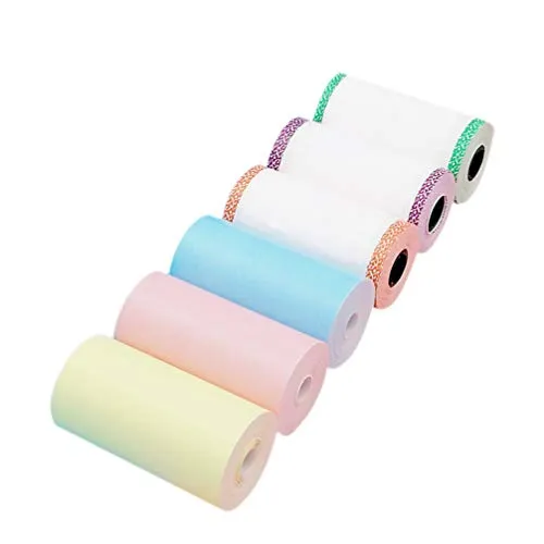 Tomaibaby 6 Pezzi di Carta Termica Registratore di Cassa Rotoli di Carta Colorata Pos Stampante da Cucina Carta per Fotocopie per Scuola Home Office 57X30mm