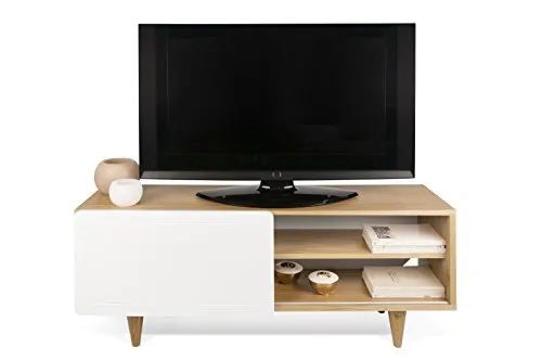 TemaHome, Nyla, Mobile Porta Tv, Beige (Beige/Bianco), 120 x 34 x 50 cm