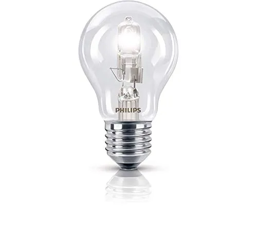 Philips A55 - Lampadina alogena classica dimmerabile, attacco Edison E27, 70 Watt, 240 V, confezione da 4