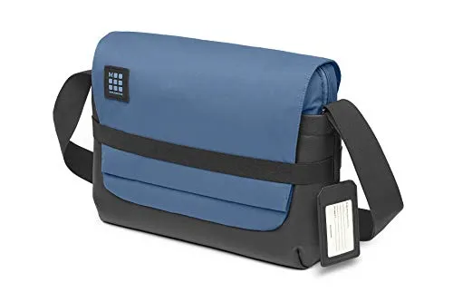 Moleskine- Borsa a Tracolla da Lavoro Device Bag per Tablet, Laptop, PC, Notebook e iPad finoa 15'', Dimensioni 39 x 13 x 28 cm, Colore Blu Boreale