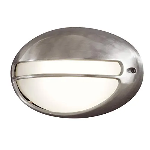 Konstsmide 7334-000 Torino Lampada da parete, BxPxH 34x13x21 cm, 1 x 60 W, IP44, in acciaio INOX