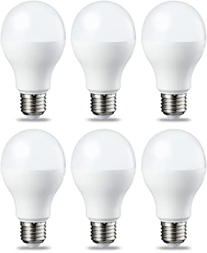 Amazon Basics Lampadina LED E27, 14W (equivalenti a 100W), Luce Bianca Calda, Dimmerabile, 6 Unità (Confezione da 1)