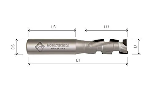 FRESE ELICOIDALI IN DIAMANTE Z1+1 CORPO IN DENSIMET PCD H2,5MM - MOBILTECNICA .38_D12 | LU 43 | DS12 | LT93 | Z(1+1)(5DP+1DIA) | AX10° | SX | H2,5