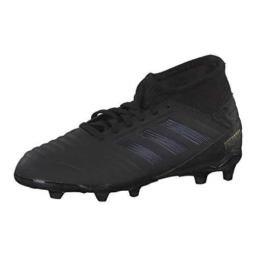 adidas Predator 19.3 Fg J, Scarpe da Calcio Unisex-Bambini, Multicolore (Core Black/Core Black/Gold Met. 000), 36 EU