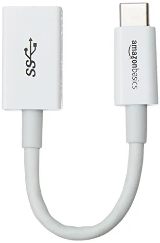 AmazonBasics - Adattatore da USB Type-C a femmina USB 3.1 Gen 1, colore Bianco, Confezione da 10