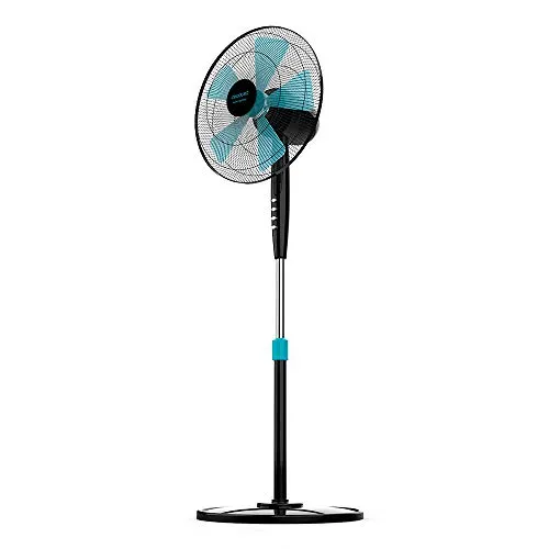 Cecotec Ventilatore da pavimento EnergySilence 500.5 pale, oscillante, 3 velocità, regolabile (115-135 cm), motore in rame, 40 W (110 - 130 cm, Nero)