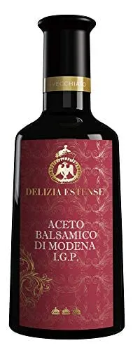 Invecchiato in botte per almeno 12 anni - Aceto Balsamico di Modena I.G.P. 250 ml - Etichetta Rossa Delizia Estense