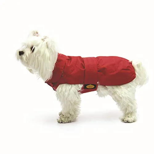 Fashion Dog Cappotto per cani con fodera in pelliccia sintetica, rosso - 43