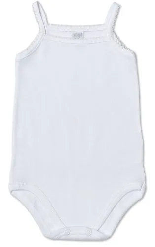 Ellepi AF3624NR Body Cotone Spalla Stretta, Bianco, Taglia 4 Anni