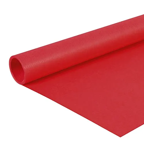 Clairefontaine 195706C Rotolo Kraft colorato, Rosso, - Dimensioni: 10x0,70m - 65g