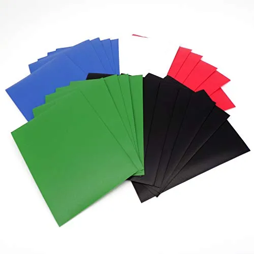 docsmagic.de 5 x 100 Double Mat Card Sleeves Standard Size 66 x 91 - Black Blue Green Red White - Bustine - PKM MTG