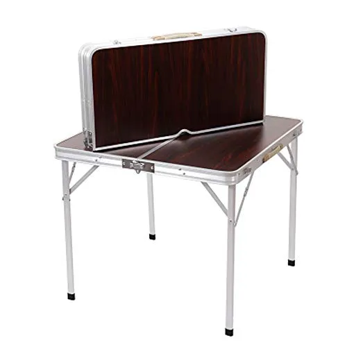 LI Ming Shop Tavolo E Sedie da Esterno Tavolo da Campo Portatile in Lega di Alluminio Tavolo da Auto Tavolo da Ping-Pong (Color : Red, Size : 80x80x70cm)