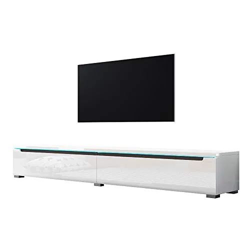 SELSEY Mobile per TV, Bianco con Led, 180 cm