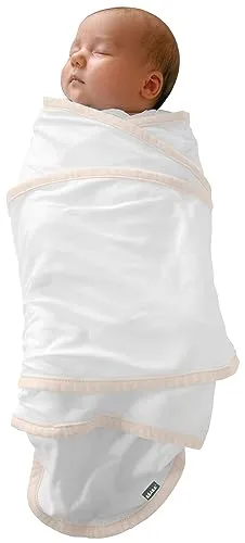 BÉABA, Coperta per Neonati, Coperta Miracolosa, Calma il Bambino, Tessuti Oekotex, 100% Cotone Jersey, 0-3 Mesi, Bianco