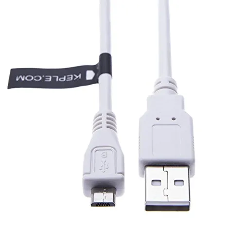Cavo Micro USB | Data Transfer and ricarica Connector Compatibile con Amazon Echo Dot (2a generazione) / Echo Dot Kids Edition / Amazon Tap / Amazon Fire 7 / Fire HD 8 / Fire HD 10 | bianco 0.5m