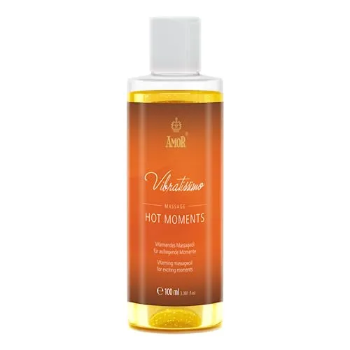 Vibratissimo “Hot Moments”: olio da massaggio riscaldante e lenitivo, olio dell’amore erotico, 100 ml