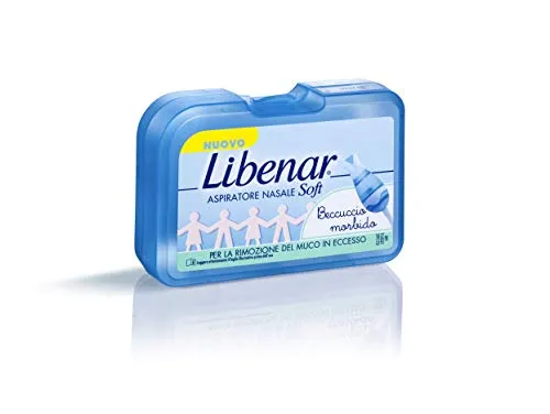 Libenar Aspiratore con Filtri per la Rimozione del Muco in Eccesso, 1 Aspiratore con 5 Filtri e 20 Filtri di Ricambio, Per il Naso Chiuso del Neonato e Per il Lavaggio Nasale Bambini