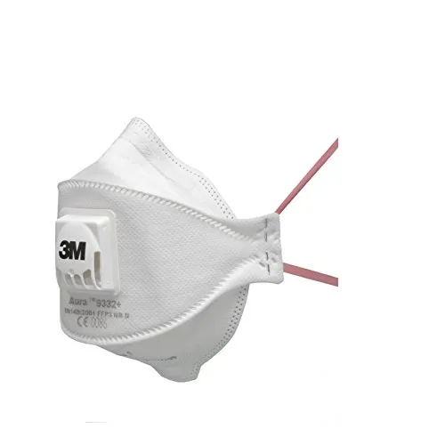 3M 9332+ Maschera monouso Aura con livello di protezione più alto FFP3 per il massimo, 5 pezzi