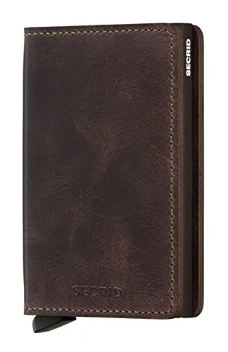 Secrid - Portamonete Slimwallet Vintage, dimensione 10,2 cm, marrone (Marrone) - SV CHOCOLATE