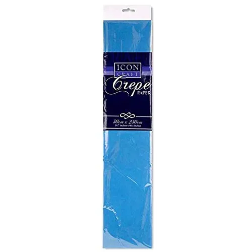 Premier Stationery Icon Craft carta crespa, 17 g/mq, 50 x 250 cm, colore: blu scuro