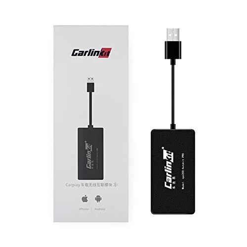 Carlinkit Wireless Carplay Dongle per l'automobile con Android Capo Unità Sistema, aggiungi funzione Carplay/Wired Android Auto/Mirroring/iOS15 (richiede Autokit.apk installato sull'auto)
