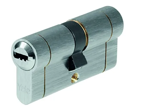 Yale Cilindro Europeo di sicurezza per serratura, Nichelato Y2S0KD3555F0000 35/55 mm, Doppio, Frizionato, 5 Chiavi