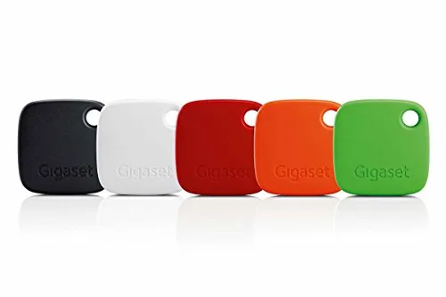 Gigaset G-Tag Set di 5 Bluetooth, Rosso/Verde/Arancio/Nero/Bianco