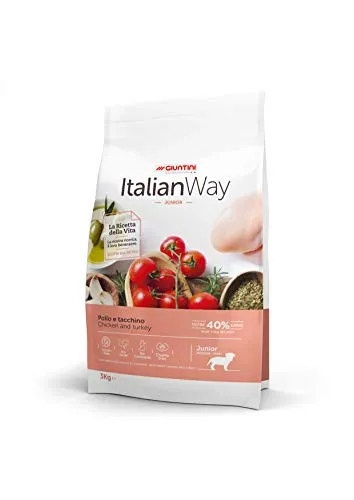 Italian Way Cibo per Cani Junior Pollo e Tacchino - Medium/Maxi - 12 kg