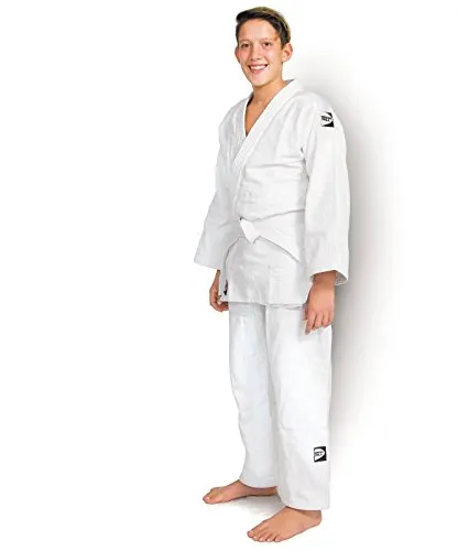 GREEN HILL JUDOGI Club 450g/m2 Kimono Judo GI Brazilian JU Jitsu Unisex (Bianco, 170 Large Fit)