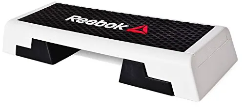 REEBOK Step - Tagliere aerobico regolabile in altezza, colore: Bianco/Nero