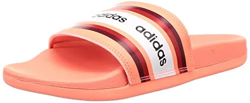 adidas Adilette Comfort, Sandali Donna, Corallo (Signal Coral/Collegiate Burgundy/Footwear White), 40.5 EU