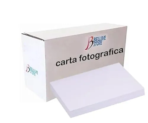 100 Foglio Carta Fotografica Lucida Formato A4 (210X297mm) 150 Grammi Stampa Inkjet, compatibile con stampanti Epson Brother HP Canon