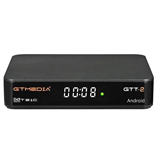GT MEDIA GTT-2 4K Decoder Digitale Terrestre Android 6.0 TV Box DVB-T/T2 Ricevitore Terrestre Digitale Smart TV Box 3D Amlogic S905D 2GB+8GB H.265 HEVC 10bit Wi-Fi 2.4Ghz MPEG-2/4