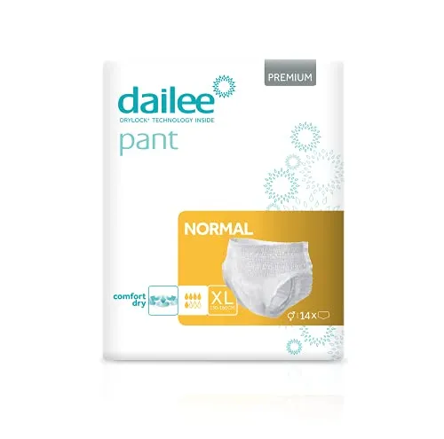 Dailee Pants Normal XL - Mutande Assorbenti Incontinenza Adulto - Unisex - 14 Pannolini a Mutandina - Pannoloni per Adulti Uomo Donna Anziani