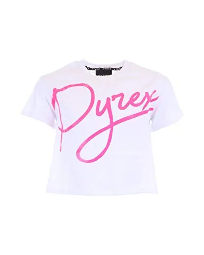 PYREX KIDS T-Shirt Corta Jersey Ragazza, s (128), Bianco
